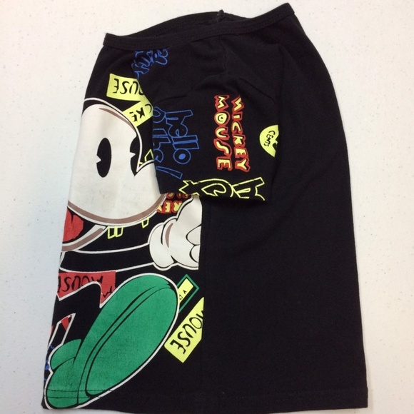 Youth Black Mickey Mouse Disneyland T Shirt Unisex - Picture 3 of 7